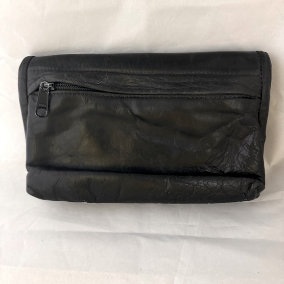 Vintage J. Duseu Leather Bag Purse Black Made In USA - Picture 2 of 9